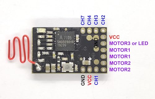 Das87 2.4GHz 7CH Micro Receiver Integrated 2 Seperated Bi-Directional ESC (Car and Truck Type)