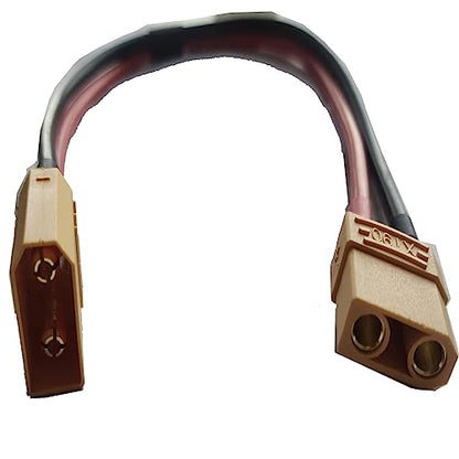 2 pcs XT90 Male Plug Connector to XT90 Female Plug Connector Adapter Extension Cable with 30cm 12AWG Silicone Wire