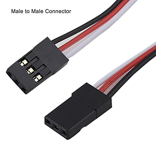 10pcs 3.93inch Male to Male JR Plug Servo Extension Lead 3Pin 100mm Servo Extension Cable for RC Plane Car