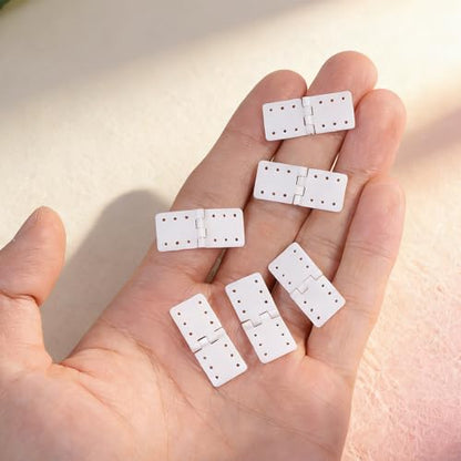 20 Pcs RC Plane Hinges, Remote Control Aircraft Hinges RC Plane Parts for Fixing Nylon Small Hinge Fixed Wing Model Airplane Square Loose-Leaf