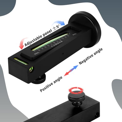 Ziopetru 1 Pack Magnetic Camber Gauge, Wheel Alignment Tool for Automotive | Aluminum alloy body, magnetic base. -5 to 5 deg range. Measures caster/camber. Durable for pro shop use. - size: Aluminum Alloy