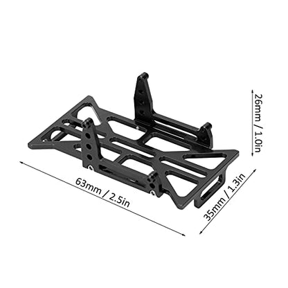 RC Car Battery Mounting Plate Aluminum Alloy Tray Compatible with Axial SCX24 90081 C10 1 24 Silver Color Easy Installation and Disassembly (Black) - color: Black