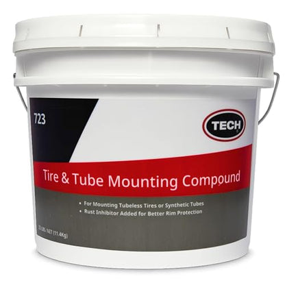 Tire and Tube Mounting Compound - Provides Excellent Lubricity, Dries Tacky to Prevent Rim Slipage, 25lb Pail (11.34 kg)