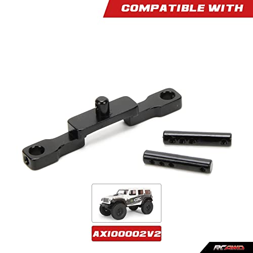 RCAWD SCX24 Front Body Post for Axial Upgrades, Body Mount Aluminum Parts for AXI00002 Black - color: Black
