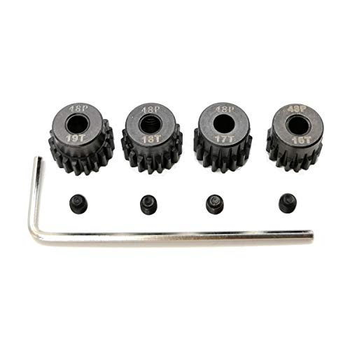 48P Pinion Gear Set 16T 17T 18T 19T 3.175mm 48 Pitch Pinion Gear Set 1/10 RC