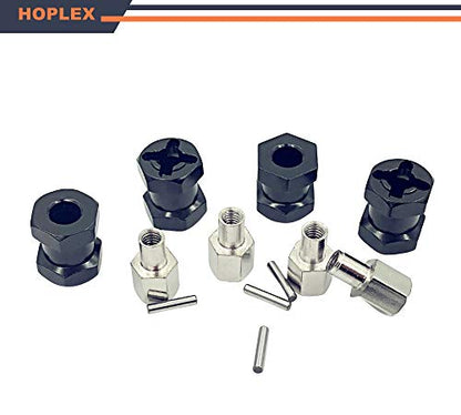 Aluminum 12mm Wheel Hex Hub with 15mm Offset Extension for SCX10 | Hex Drive Adaptor for 1/10 RC Crawler Axial SCX10 SCX10 II D90 Repairing and Upgrading