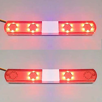 Multi-Function LED Police Flash Light Bar Lamp for 1/10 1/8 1/12 RC Model Car WPL D12 HSP TRX4 Tamiya CC01 D90 SCX10 (115mm Red) - color: 115mm Red
