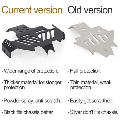 TRX4 Armor Kit,1/10 RC Chassis Armors Set Skid Plate for TRAXXAS TRX-4 Sport Bronco K5 Blazer Defender Body Link Shock Axle Protector (7)