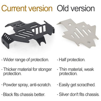 TRX4 Armor Kit,1/10 RC Chassis Armors Set Skid Plate for TRAXXAS TRX-4 Sport Bronco K5 Blazer Defender Body Link Shock Axle Protector (7)