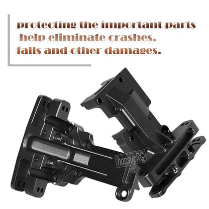 Gearbox Upgrades Parts Front Rear Wave Box Gearbox Upper Shell Cover for 1/5 X-MAXX 8S,1/6 4WD XRT 8S Monster Truck RC Car,Black - color: Black(for1/5 X-maxx )