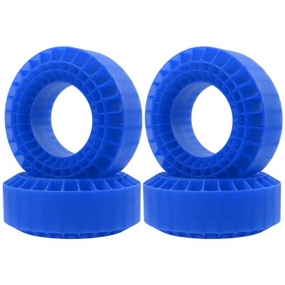 4Pcs Vgoohobby Silicone Rubber Insert Foam 1.9 Tire Inserts Foam Fit for 1.9 Crawler Tires Compatible with SCX10 TRX4 1/10 RC Crawler Car (Blue) - color: Blue