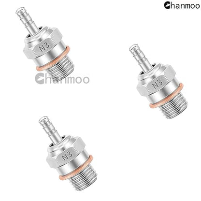 RC Glow Plugs No.3 N3#3 70117H Hot Spark Nitro Engine Parts Replace OS for 1/8 1/10 Scale RC Car Truck Buggy Traxxas Losi HPI Redcat HSP Himoto 3PCS - size: N3 3PCS