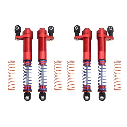 1/10 Metal Adjustable Shock Absorbers Oil Damper 80-100mm for RC Crawler Car Axial SCX10 90046 Capra TRX4 Redcat Gen8 Upgrade (Red 2Pcs) - color: Red 2Pcs