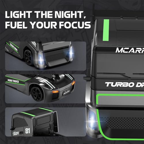 ARRIS 1/87 Micro Desktop RC Drift Car 4WD with Semi-Proportional Control | 12-Step Baked Paint, LED Lights, High Detail Scale Model, Pocket Size Fun - color: Starry Gray