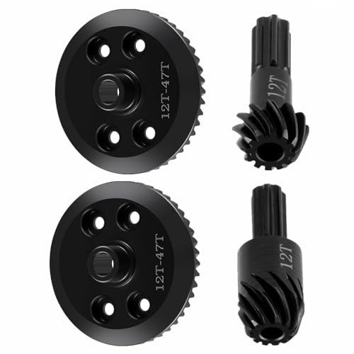 Steel Front&Rear Diff Gears for Tra-xxas Mini Maxx/Slash/XRT VXL 3S | Monster Truck 1:16 Upgrades RC Spiral Cut Differential Gear Sets - style: Front & Rear Diff Gear Set