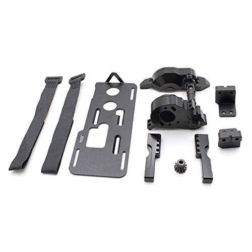 KYX Racing Alloy CNC Machined Front Transmission Gearbox & Front Servo Mount & Battery Tray for RC Crawler Car Traxxas TRX4 TRX6