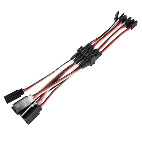 3-pin JR Plug Magnetic Snap-on Servo Extension Cable Wire Cord Female to Male RC Servo Extension Cord Wire Connectors for RC Models, Cars, Planes, Drones, DIY Projects (36CM*5 Pairs) - style: 36CM*5 Pairs