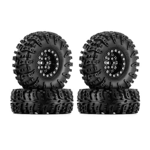 INJORA 1.3" Aluminum Wheels and Swamp Claw Tires for 1/18 1/24 RC Upgrade