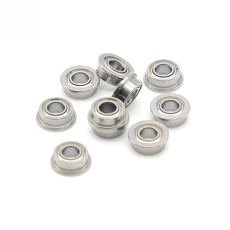 10pcs F682ZZ 2x5x2.3 Flange Ball Bearing Thin Wall Metal Shielded Flanged Bearings - size: F682ZZ 2x5x2.3