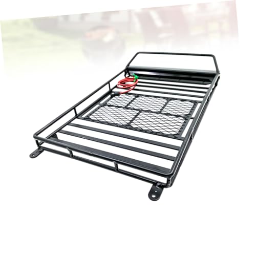 1Pc Car Luggage Carrier Roof Rack Storage Shelf with Light Bar Rc Crawler Accessory for Vehicles for Cargo Transport and Decoration