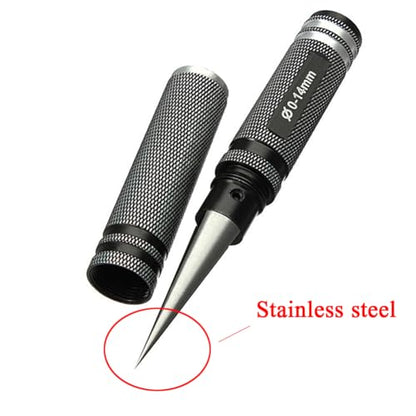 Stainless Steel RC Car Hole Opener – Remote Control Body Punch, Precision | Drill Tool, Φ14mm Accessory | Lightweight Anti-Rust Ergonomic Handle for Vehicle Body Modification Hobby Projects - color: Black