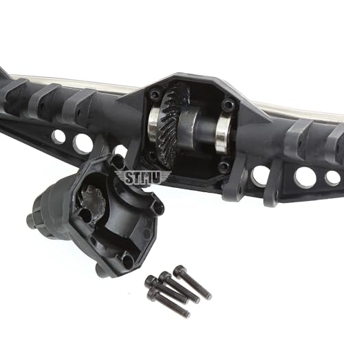 STMU 1/10 RC Crawler Front & Rear Plastic Currie F9 Portal Axle Set – Complete Upgrade for Axial Capra UTB10 1.9 UTB Models (Front Axle Assemble)