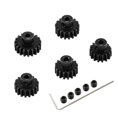 Metal Steel 3.175mm Shaft 32P Pinion Gear Set 15T 16T 17T 18T 19T Compatible with 1/10 Crawler Truck Traxxas Arrma HSP HPI AXIAL Tamiya LOSI RC Car Upgraded Parts - size: 15T 16T 17T 18T 19T