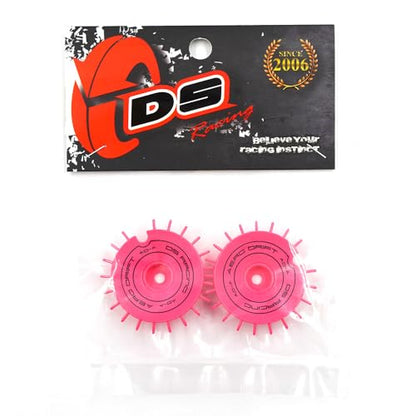 1/10 RC Aero Drift Wheel Covers, Slope Type, Compatible with Drift Element and Feathery Wheels Rims, Aerodynamic, Protective, Customizable (Flu Pink)