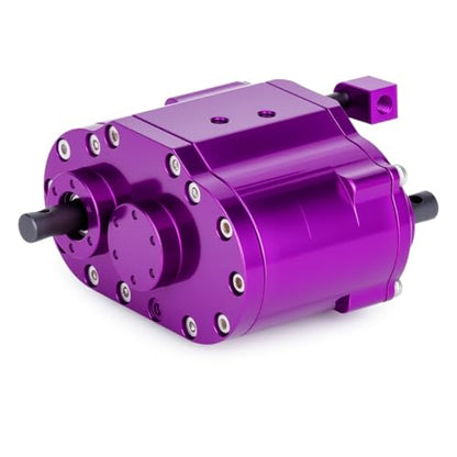 Dual Speed Transfer Case Gearbox Transmission Box for Axial SCX10 RC4WD D90 1/10 RC Crawler Car Upgrade Parts (Purple) - color: Purple
