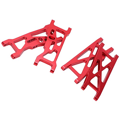 RC Suspension Arms, Durable Aluminum Front and Rear Arms for 1/10 Scale Short Course Trucks, for Off-Road Racing and Hobbyist Upgrades(red)