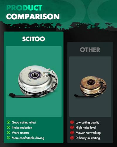 SCITOO PTO Clutch Fits for Bad Boy Mowers CZT Commercial Series | |for Bad Boy Mowers Outlaw XP Series |for Bad Boy Mowers Pup 4800 5000 5200 6000 7200 - style: 5218-220