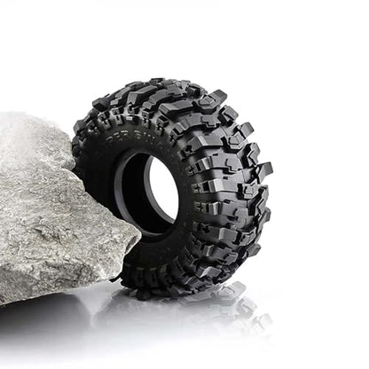 1.9 Crawler Tires 118 x 45mm Rubber Tyres with Foam Inserts for SCX10 TRX4 Redcat Gen7 RBX10 D90 D110 CC01 1/10 RC Crawler Car