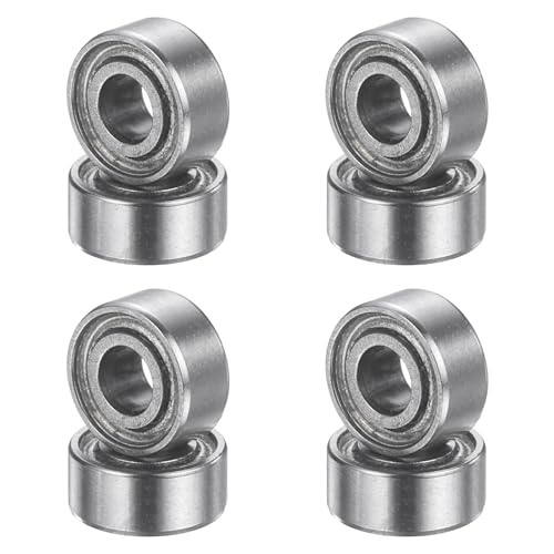 uxcell 8Pcs 682ZZ 2mmx5mmx2.3mm Deep Groove Ball Bearings, Double Metal Shielded Bearing Steel ABEC5 High Performance for Industrial Machinery Precision Transmission, Silver - size: 682ZZ 2mmx5mmx2.3mm