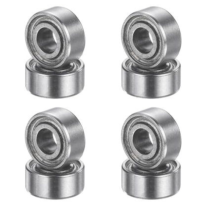 uxcell 8Pcs 682ZZ 2mmx5mmx2.3mm Deep Groove Ball Bearings, Double Metal Shielded Bearing Steel ABEC5 High Performance for Industrial Machinery Precision Transmission, Silver - size: 682ZZ 2mmx5mmx2.3mm