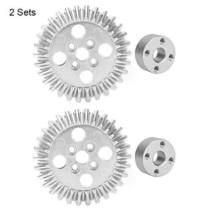 Bevel Gear Set, Mechanical Gears 2 Sets Bevel Gear Zinc Alloy + Aluminum Bearing 22mm Industrial Robot Parts for FRC