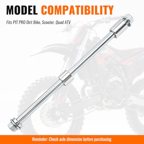 Minho 12mm 280mm Front Rear Axle with Bushing 5mm 20mm 30mm Fit for PIT PRO Dirt Bike Scooter QUAD ATV - size: 12-280mm