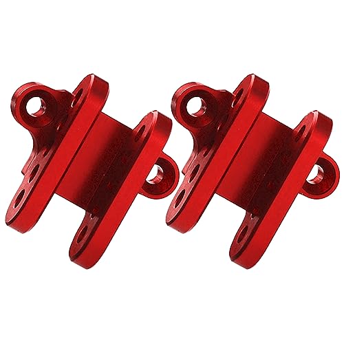 2Pcs Vgoohobby Aluminum Alloy Lower Shock Absorber Mount Bracket Compatible with 1/8 Losi LMT 4WD Solid Axle RC Monster Car (Red)