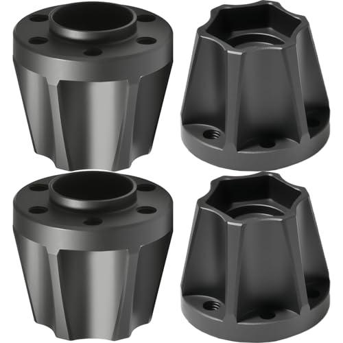 RC 18mm Metal Wheel Hex Hubs Extension Combiner Compatible with 1.9/2.2in Beadlock Wheel Rim Traxxas TRX4 SCX10 Axial Wraith Gen7 Gen8 D90 CC01 1/10 RC Crawler, 4 Pcs - color: Black, size: 18mm