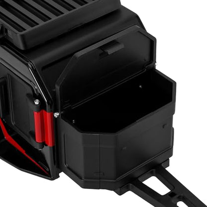 INJORA Off-Road Camping Trailer for 1/18 1/24 RC Crawlers TRX4M SCX24 Upgrade(Black Red) - color: Black Red