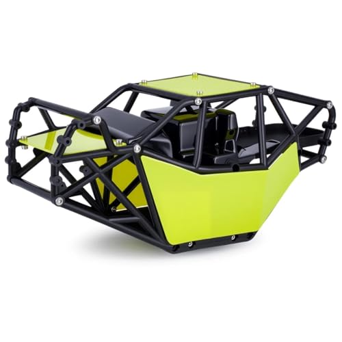 AMK RC Crawler Roll Cage, 1/10 Scale Nylon Rock Buggy Body Cage for Axial SCX10 SCX10 II, Durable RC Rock Crawler Upgrade Part (Green) - color: Green