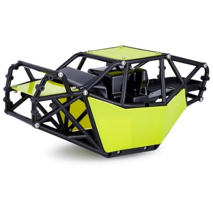 AMK RC Crawler Roll Cage, 1/10 Scale Nylon Rock Buggy Body Cage for Axial SCX10 SCX10 II, Durable RC Rock Crawler Upgrade Part (Green) - color: Green