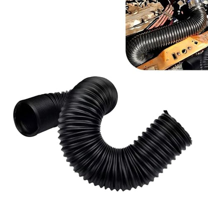 Car Duct Hoses, Retractable 2.5" Flexible Hose, Cold Air Intake Tube, Universal Car Modified Intake Accessories (Black) - size: 1 PC #63MM