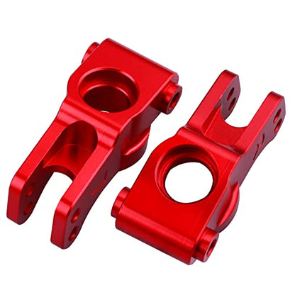 Aluminum Front Spindle and Carrier Set Steering Blocks Knuckles & Rear Hub Set Stub Axle Carriers for 1/10 Losi Tenacity TT Pro 4WD SCT DB Pro Lasernut U4, Replaces LOS234018 LOS234020 (Red) - color: Red