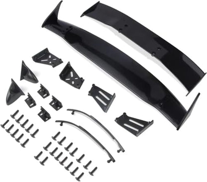 RC Modifications Spare Compatible with Tamiya 1/10 RC for Racing Drift Car Upgrade Parts 1set for Universal Rear Tail Spoiler Wing Mirror