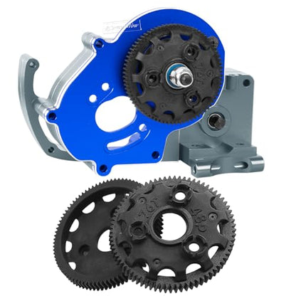 RC 48P 76T Spur Gear &Transmission Gear &Slipper Clutch &Pressure Plate &Slipper Rebuild Kit w/ 25+27T Pinions Upgrades Part for 1/10 Slash/Rustler/Stampede/Bandit 2WD VXL,Navy Blue - color: Navy Blue(for 2wd)