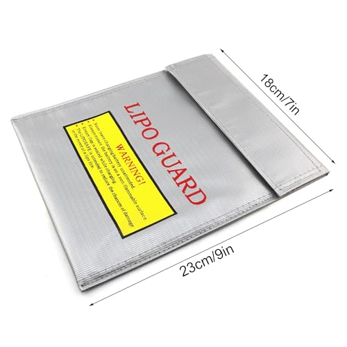 Lithium Battery Explosion-Proof Bag High Temperature Storage Protective Bag Safe Flame Retardant Multi-Functional fire Protection Bag 18 * 23cm Silver -1pcs - color: Silver