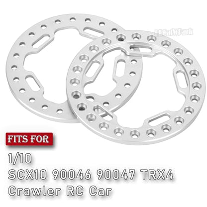Metal 1.9 Beadlock Wheels Replacement Ring for 1/10 TRX4 SCX10 90046 90047 Crawler RC Car,4Pcs RC 1.9 Beadlock Wheels Replacement Ring,Silver - color: Silver - (Beadlock Ring)