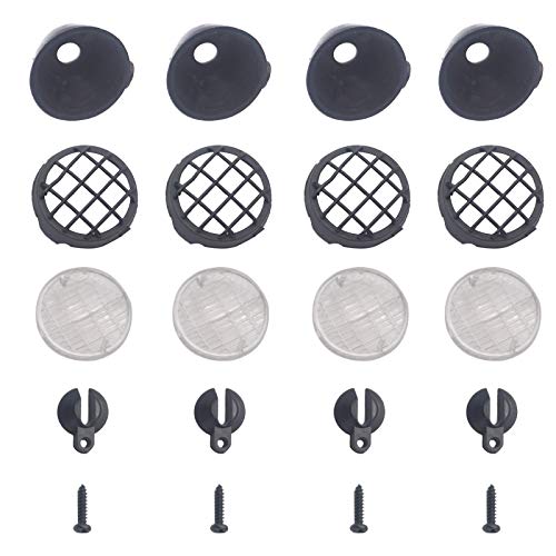 16LEDs RC Crawler Car LED Light Bar Roof Lamp Simulation Spotlight Kit 5-8.4V & RC Car 4 White LED Light Headlights with Light Cover Lampshade