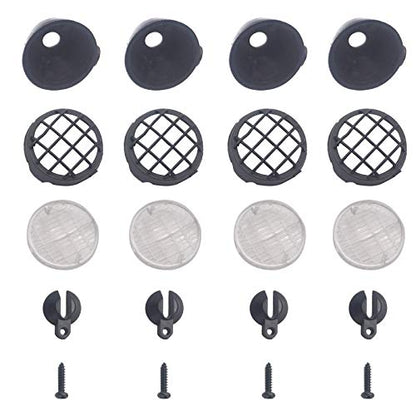 16LEDs RC Crawler Car LED Light Bar Roof Lamp Simulation Spotlight Kit 5-8.4V & RC Car 4 White LED Light Headlights with Light Cover Lampshade