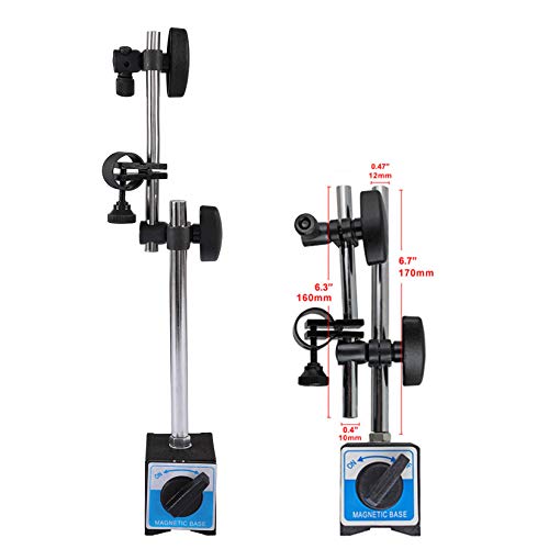 Dial Indicator with Magnetic Base Holder 0-1" Dial Gauge 0.001" | Fine Adjustable Long Arm , Magnetic Dial Indicator，Professional Dial Gauge 0.001"
